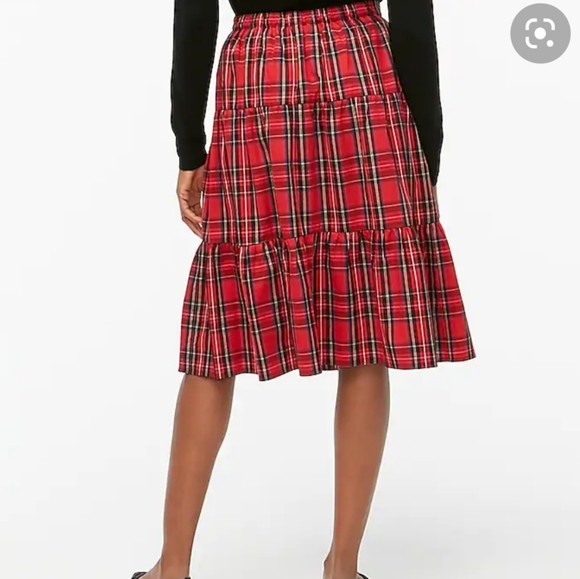 J. Crew Factory Three Tier Tartan Skirt - Picture 2 of 6